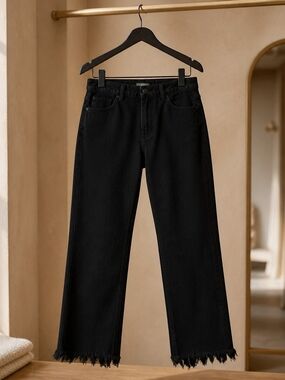 Just Black Denim Women's Frayed Hem Jeans - Size 25